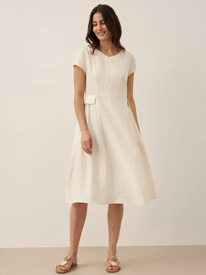 ALEXA Natural Summer V-Neck Dress