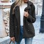 Button Collared Loose Fleece Coat