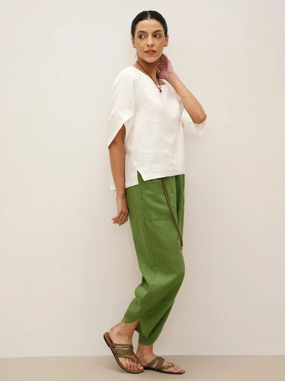 LAUREL Round Neck Petal-Sleeve Pullover