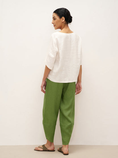 LAUREL Round Neck Petal-Sleeve Pullover