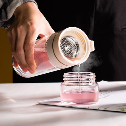 Glass Water Bottle w/ Tea Infuser Filter