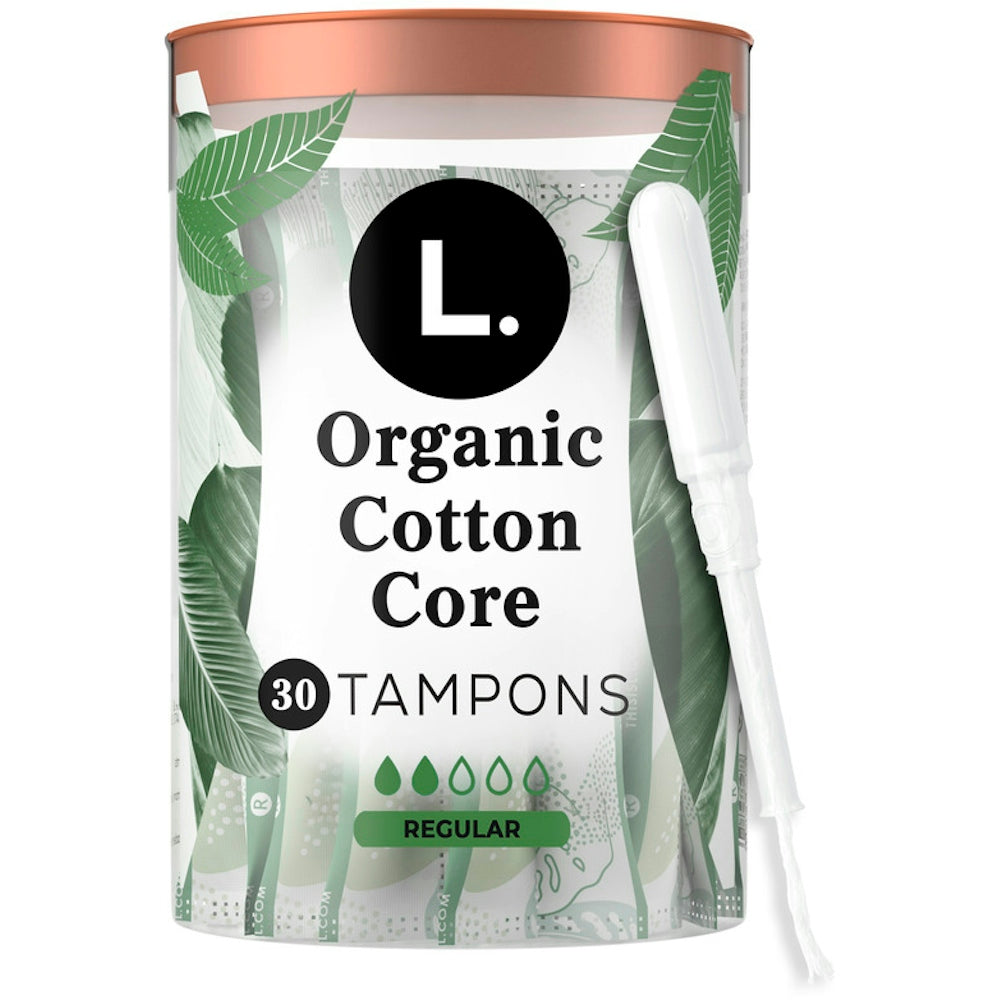 L. Organic Cotton Tampons, Regular Absorbency, 30 Count