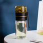 Glass Water Bottle w/ Tea Infuser Filter