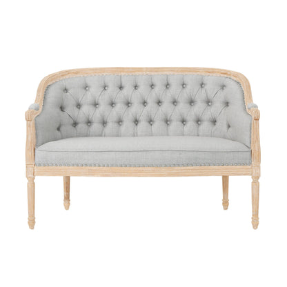 French Country Flower Chesterfield Tufted Loveseat