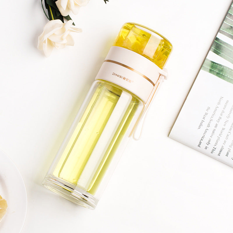 Glass Water Bottle w/ Tea Infuser Filter