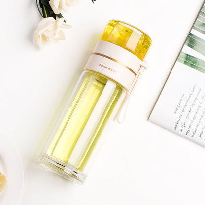 Glass Water Bottle w/ Tea Infuser Filter