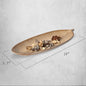 Elegant Decorative Leaf Design Wood Tray