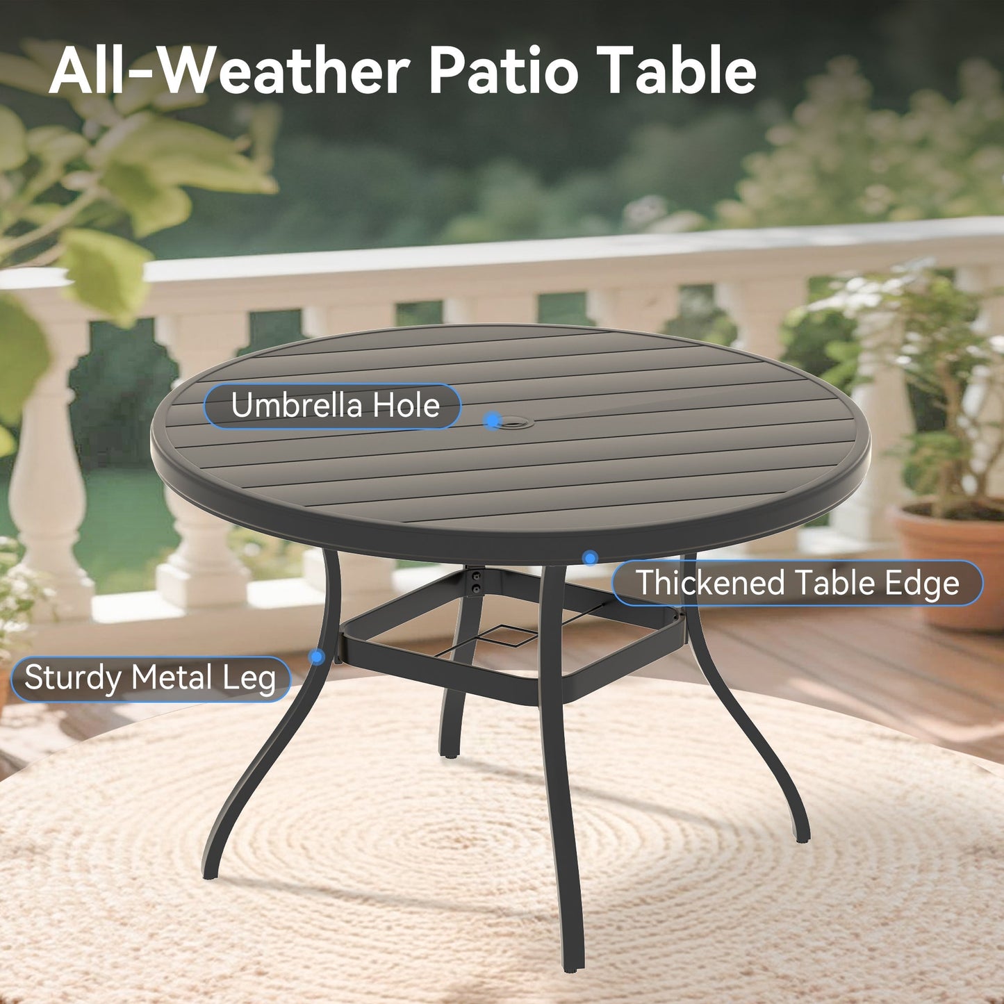 5 Piece Outdoor Patio Dining Set