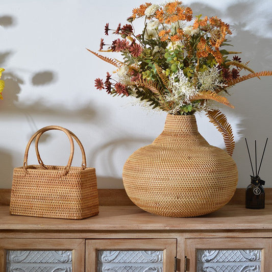Chinese Vintage-Style Nested Decorative Storage Baskets
