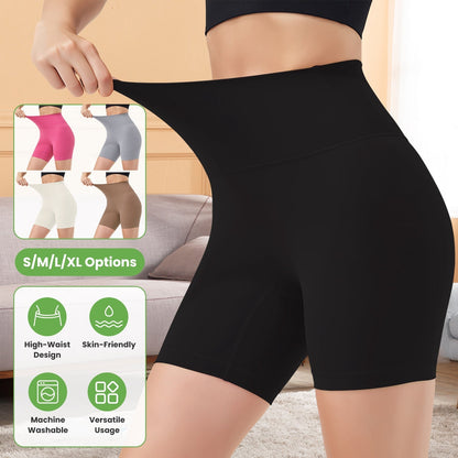 High Waist Biker Shorts Tummy Control - Black