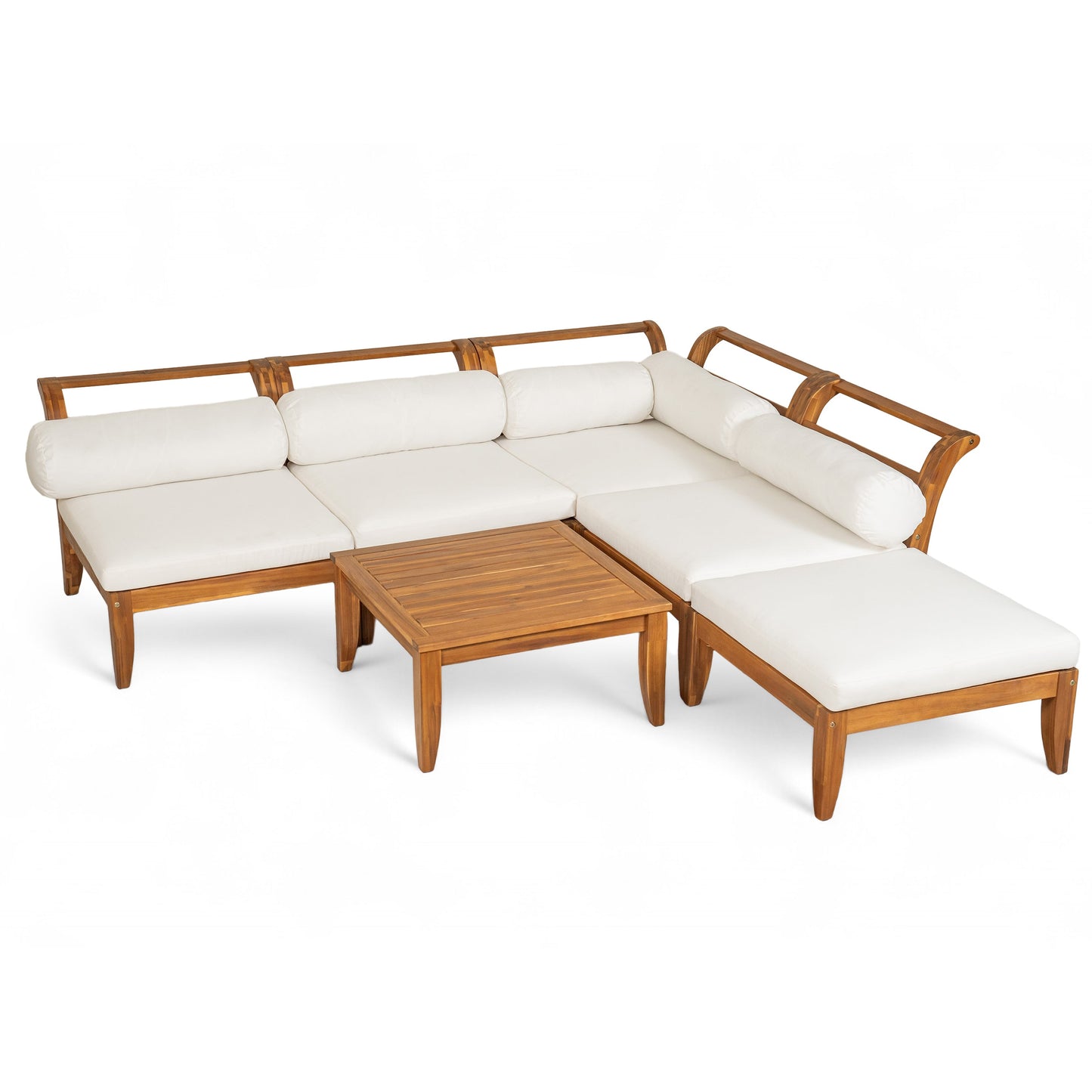 6 Piece Acacia Outdoor Sectional