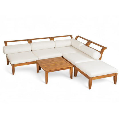 6 Piece Acacia Outdoor Sectional
