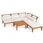 6 Piece Acacia Outdoor Sectional
