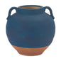 Ceramic Urn Vase with Terra Cotta Accent