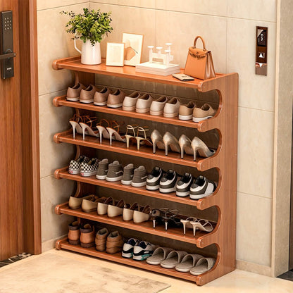 Bamboo Shoe Rack Organizer – 5 or 6 Tier