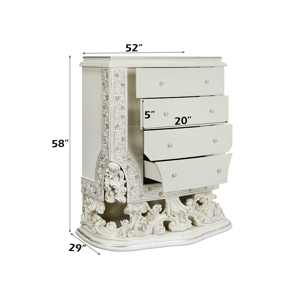 Adara - Chest - Antique Pearl White