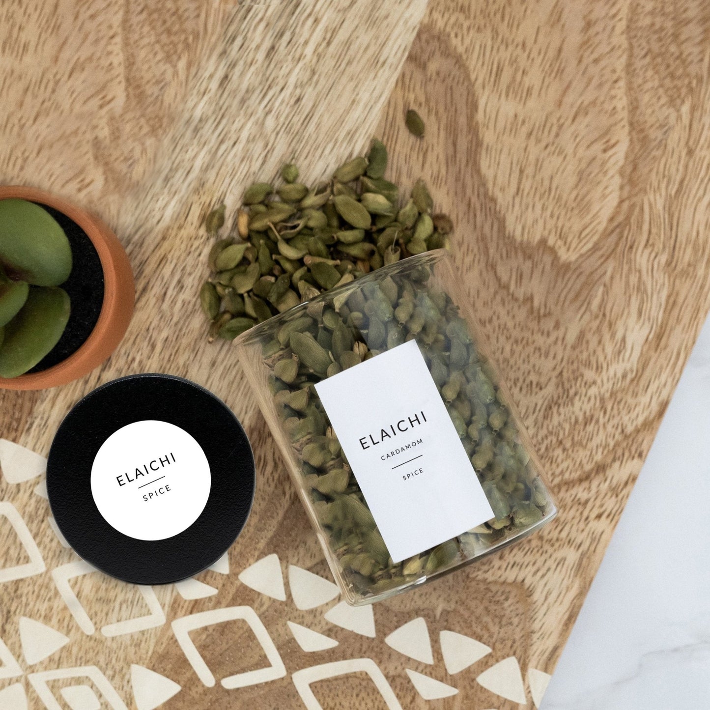 96 South Asian Spice Jar Stickers