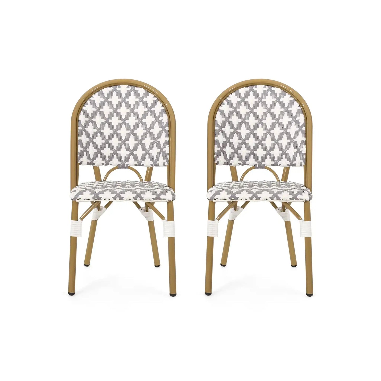 Geometric Chic French Bistro Chair Set