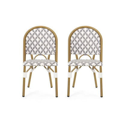 Geometric Chic French Bistro Chair Set