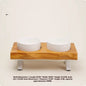 Wooden Frame Ceramic Pet Bowl