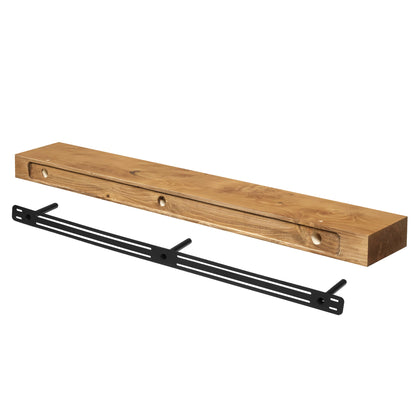 Mantel Shelf Smooth Solid Floating Timber Fireplace
