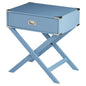 Bedroom Nightstand End Table in Blue Finish