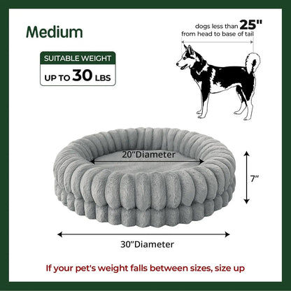 Orthopedic Calming Round Luxury Donut Pet Bed