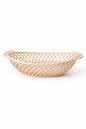 Glazed Porcelain Hand-Woven Oval Basket