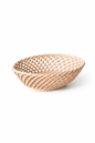 Glazed Porcelain Hand-Woven Small Oval Basket