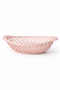 Glazed Porcelain Hand-Woven Oval Basket