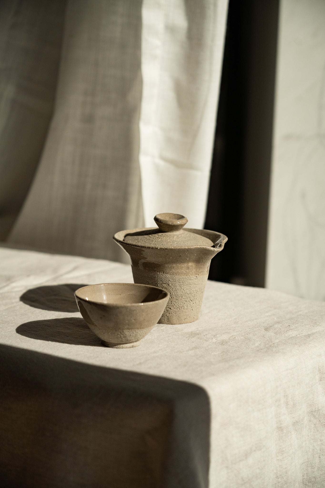 Gray w/ Speckles - Stoneware Small Teacup