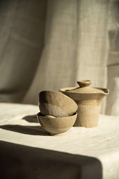 Gray w/ Speckles - Stoneware Small Teacup