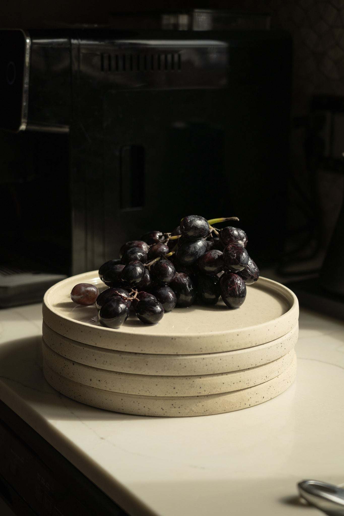 White w/ Speckles - Stoneware Pottery Plate