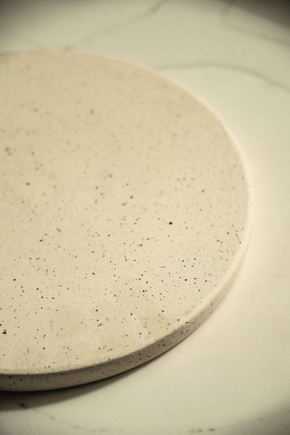 White w/ Speckles - Stoneware Pottery Plate