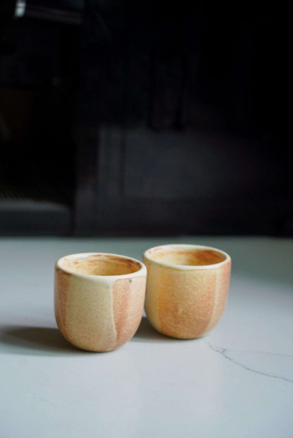 Beige - Stoneware Espresso Coffee Cup