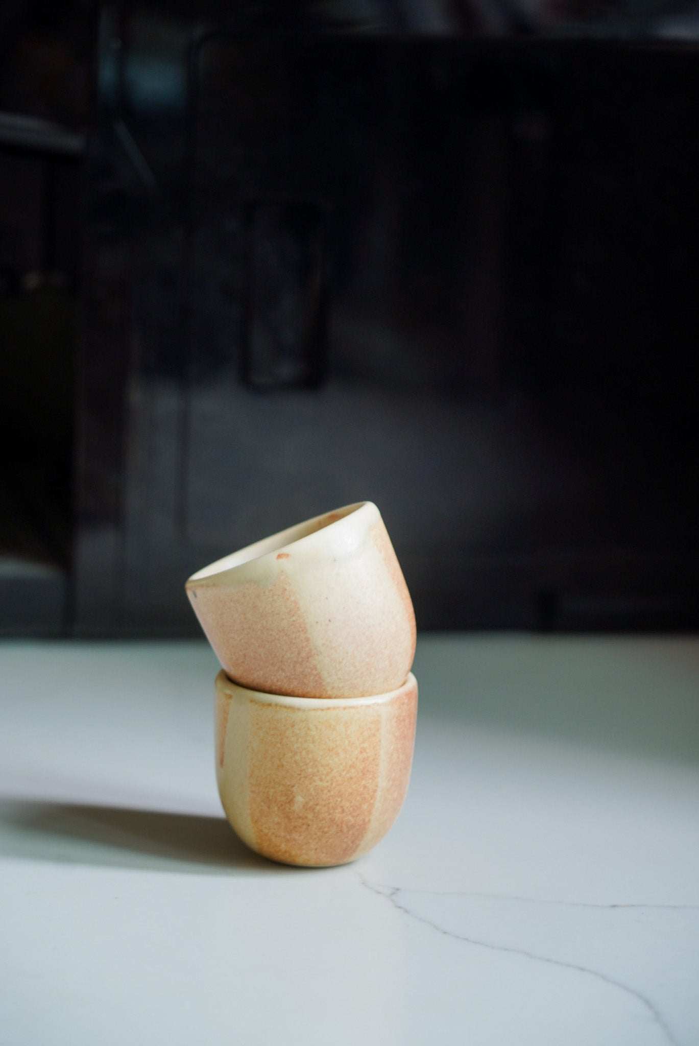 Beige - Stoneware Espresso Coffee Cup