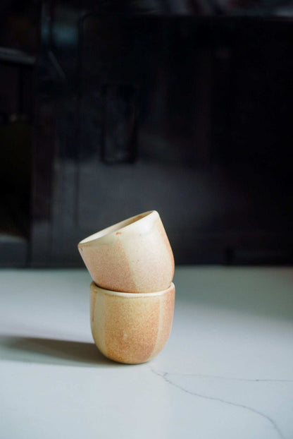 Beige - Stoneware Espresso Coffee Cup