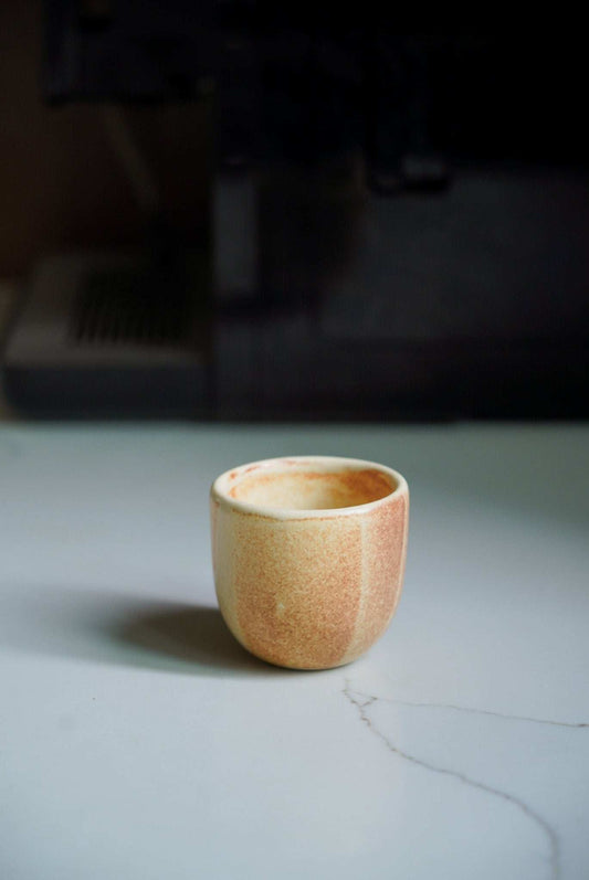 Beige - Stoneware Espresso Coffee Cup