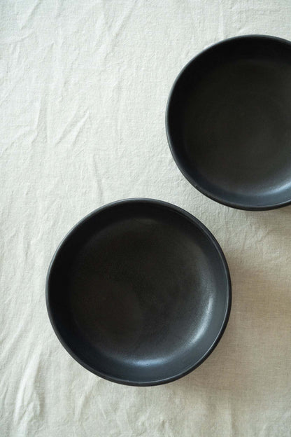 Black - Stoneware Pasta Bowl