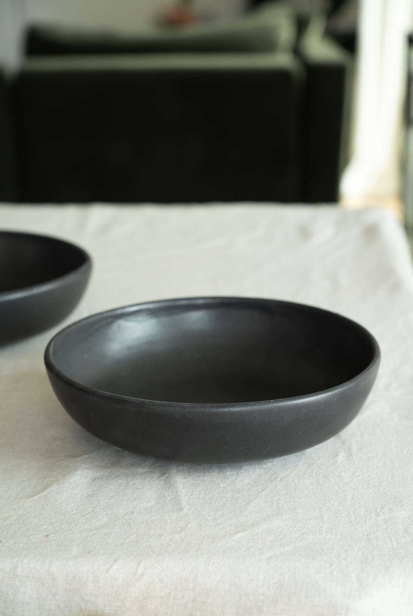 Black - Stoneware Pasta Bowl