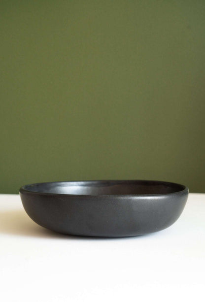 Black - Stoneware Pasta Bowl