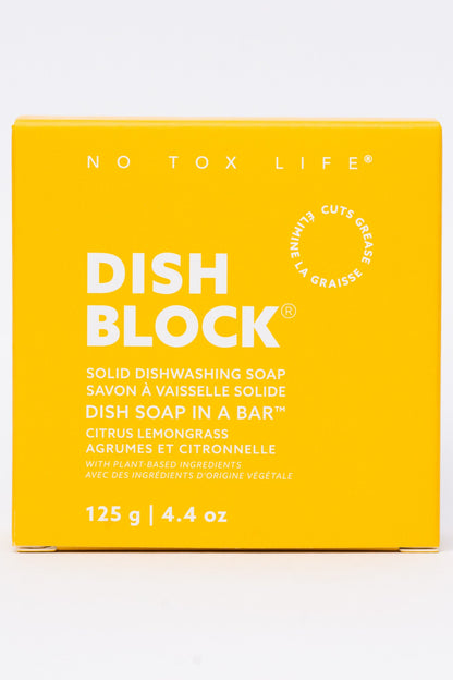 DISH BLOCK® solid dish soap - 4.4 oz (125g) bar - Citrus Lemongrass