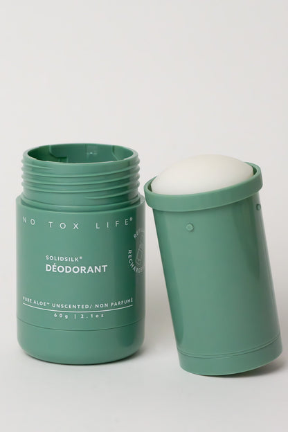 SOLIDSILK® Refillable Deodorant (Pure Aloe Fragrance-Free) - Extra Strength