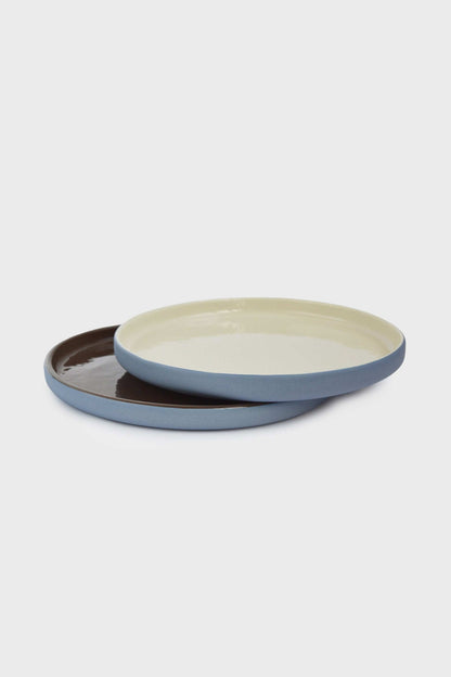 Forget-me-not/Chocolate Blue - Porcelain Dinner Plates