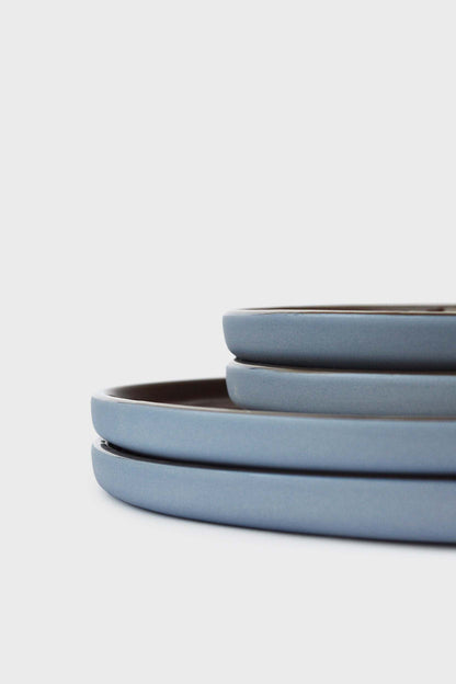 Forget-me-not/Chocolate Blue - Porcelain Dinner Plates