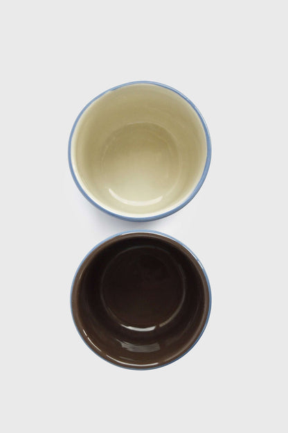 Forget-me-Not/Chocolate Blue - Porcelain Coffee Cup.