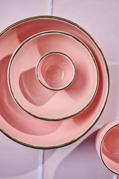 Powder Pink w/ Gold Rim - Porcelain Espresso Cup