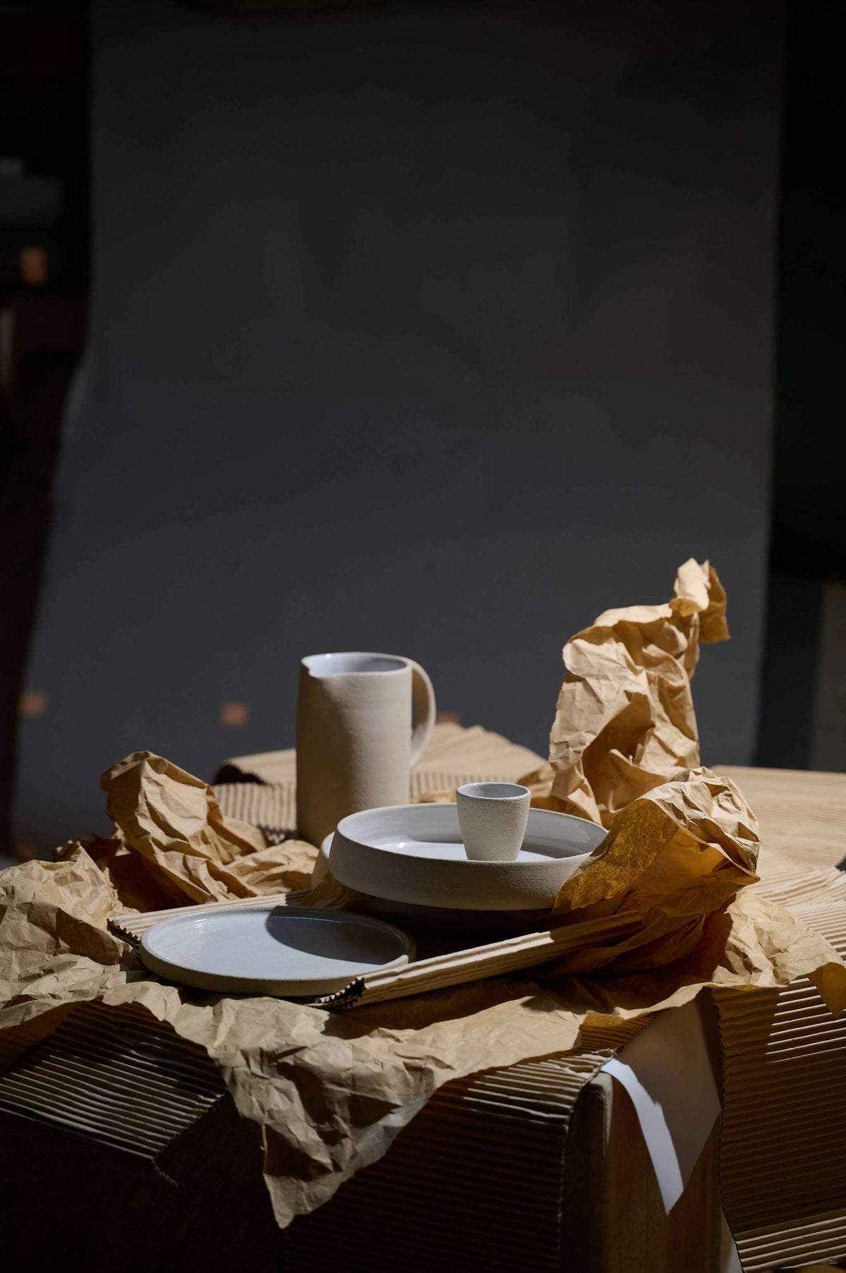 Stoneware Dinner Plates with High Sides