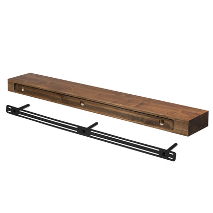 Mantel Shelf Smooth Solid Floating Timber Fireplace