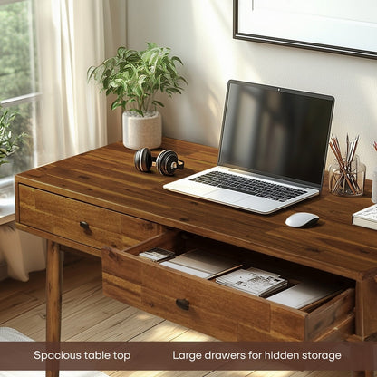 Lagom Solid Acacia Wood Desk